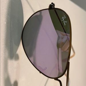 Purple mirrored aviators ray bans